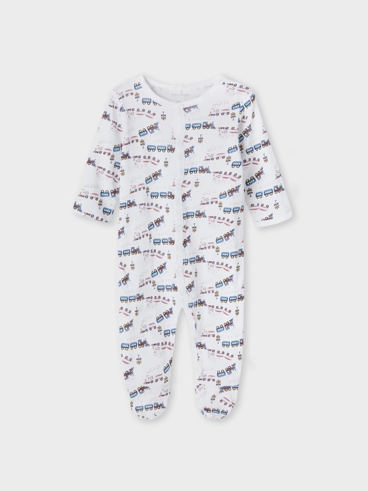 name it 2er Pack Jungen Schlafstrampler mit Zug Motiv in Blau günstig kaufen