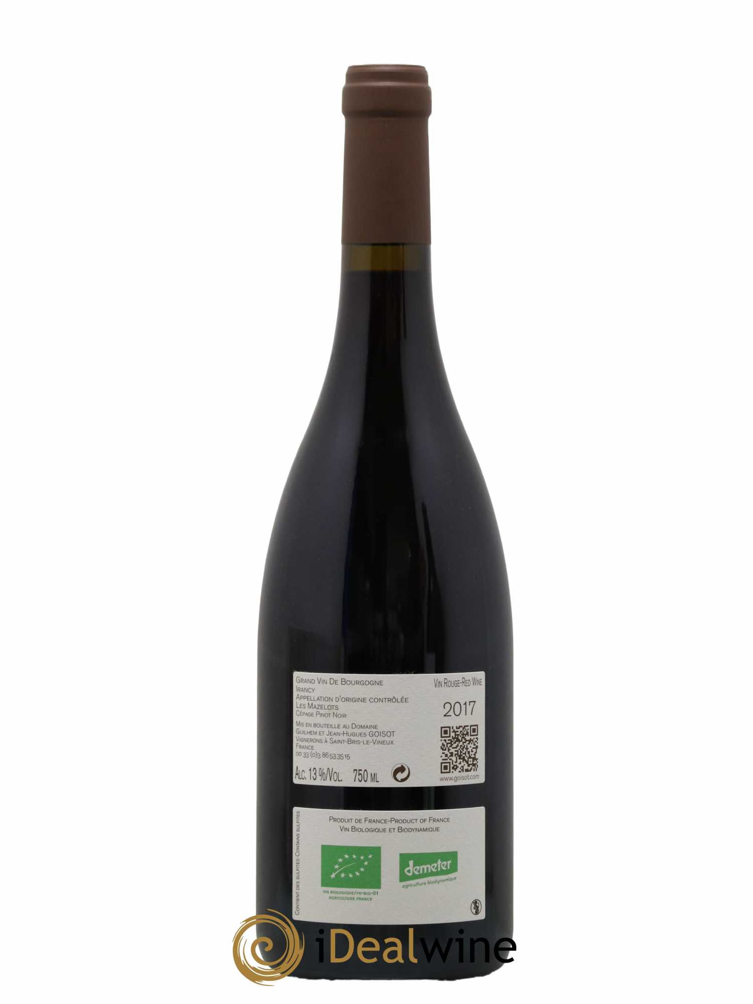 Irancy Les Mazelots Goisot  2017 - Lot de 1 Bouteille