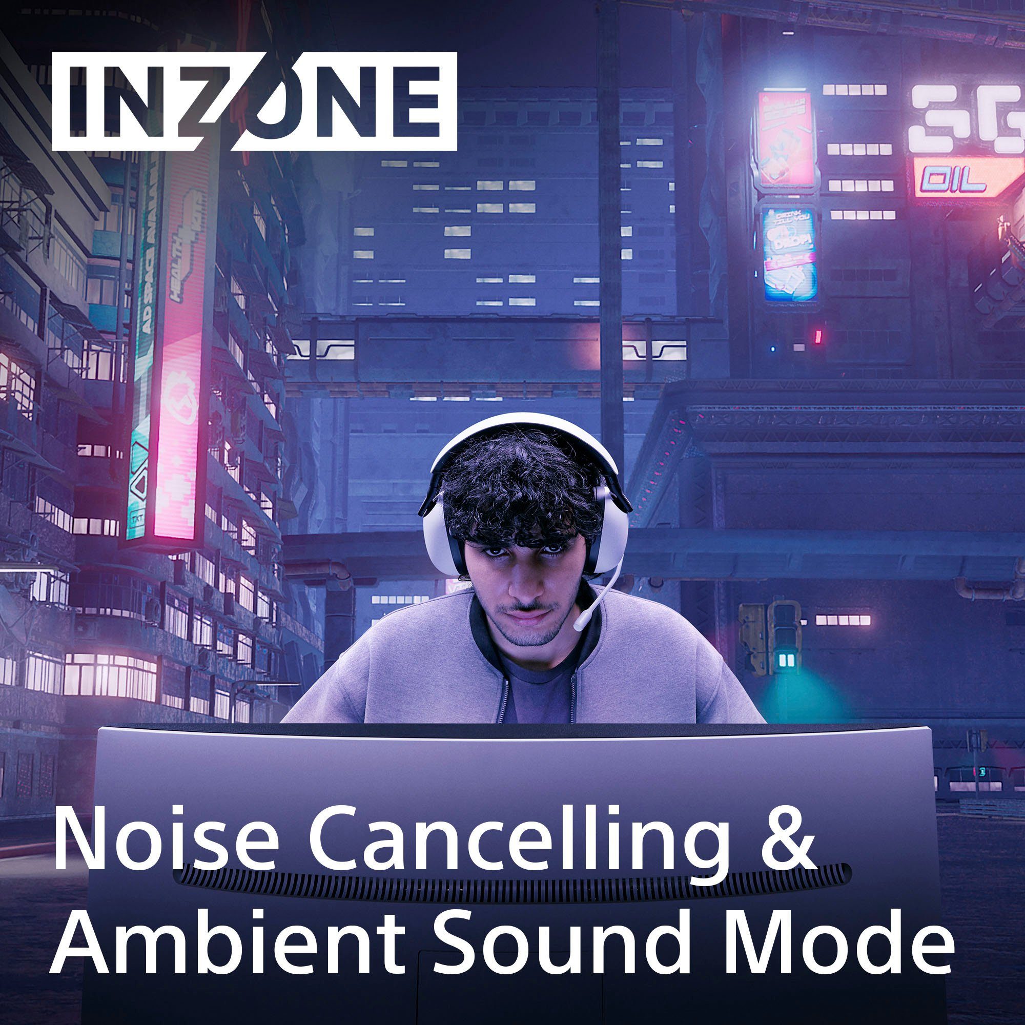 Sony INZONE H9 Gaming-Headset (Active Noise Cancelling (ANC), LED Ladestandsanzeige, Quick Attention Modus, Bluetooth, Wireless)