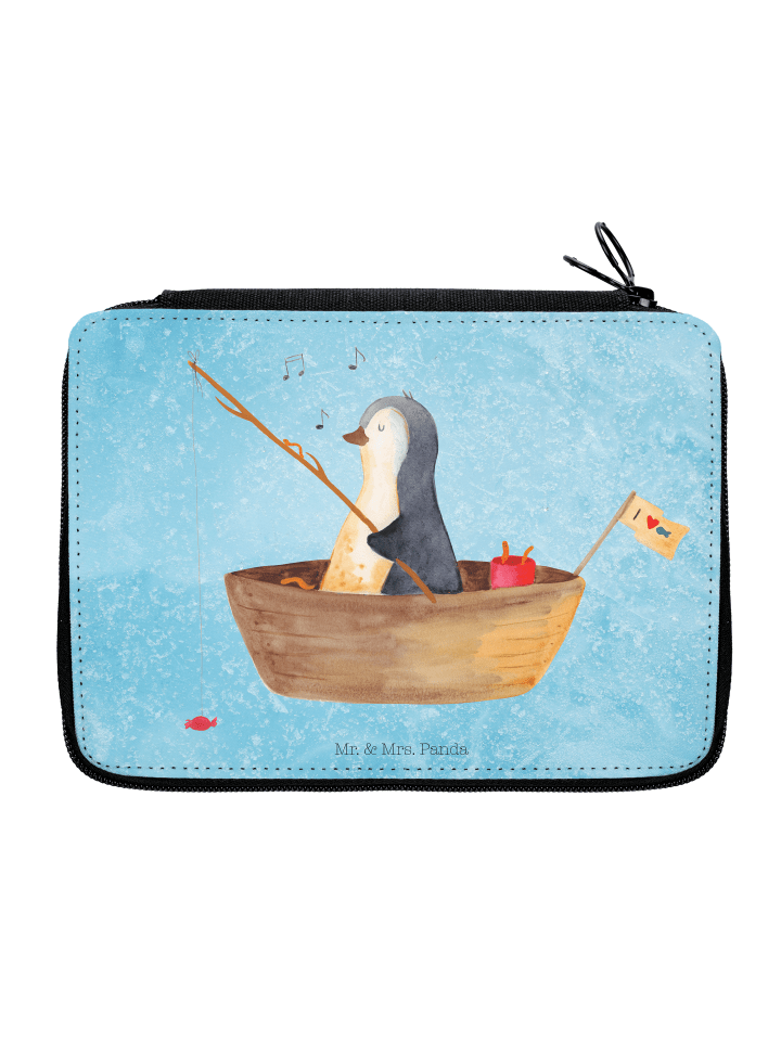 Mr. & Mrs. Panda Federmappe Pinguin Angelboot ohne Spruch in Eisblau günstig kaufen onesize