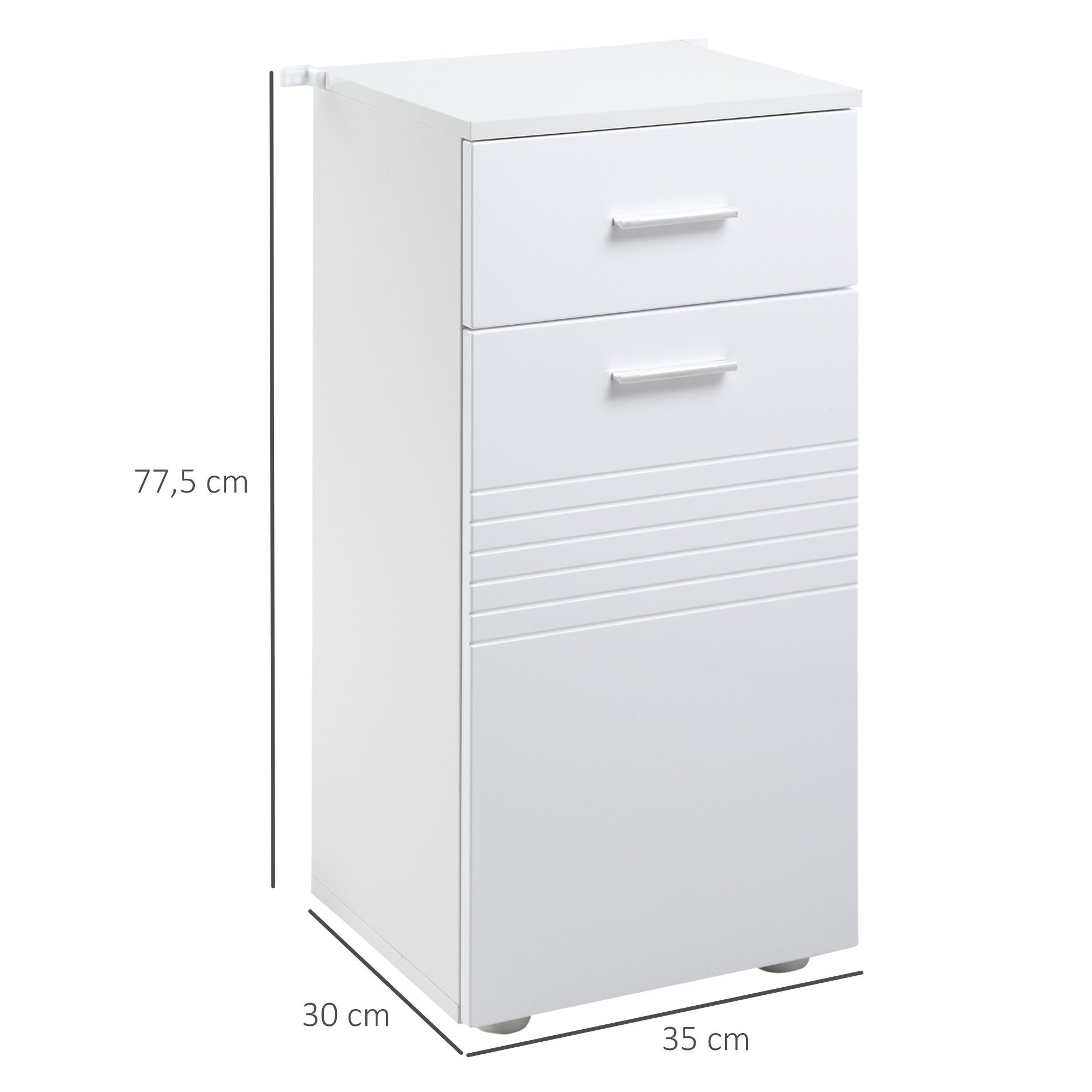 Kleankin Badkommode Badezimmerschrank mit Schublade