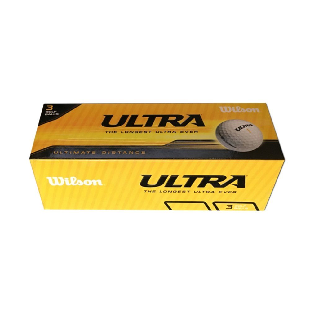 elbedruck Golfball Wilson Ultra Distance Golfbälle 3 oder 15 Stk. weiß neu (no Lakeballs) (Set, 3er-Pack, 15er-Pack), Titankern