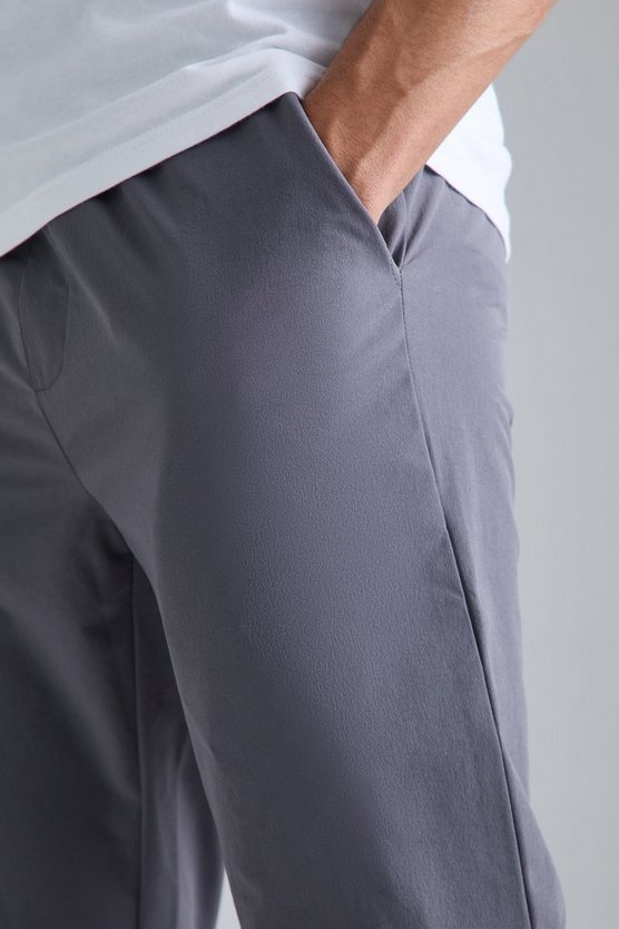 Elasticated Waist Technical Stretch Slim Trouser