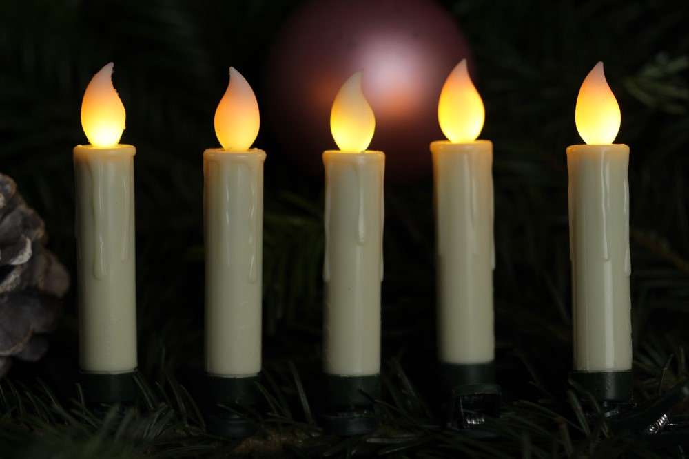 Star-Max LED-Christbaumkerzen-Set, 10 kabellose Kerzen