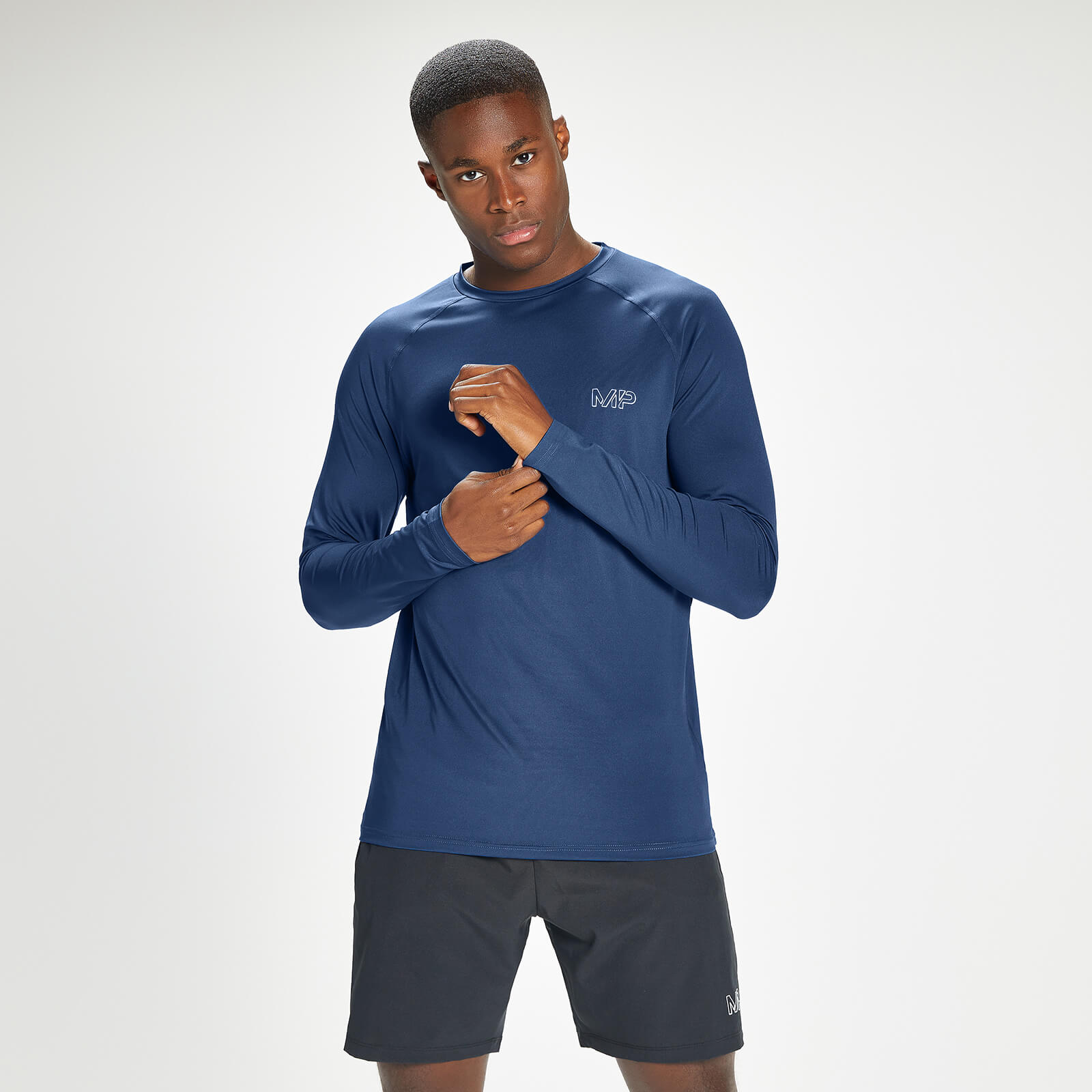 T-shirt d’entraînement à manches longues MP Infinity Mark Graphic pour hommes – Bleu intense