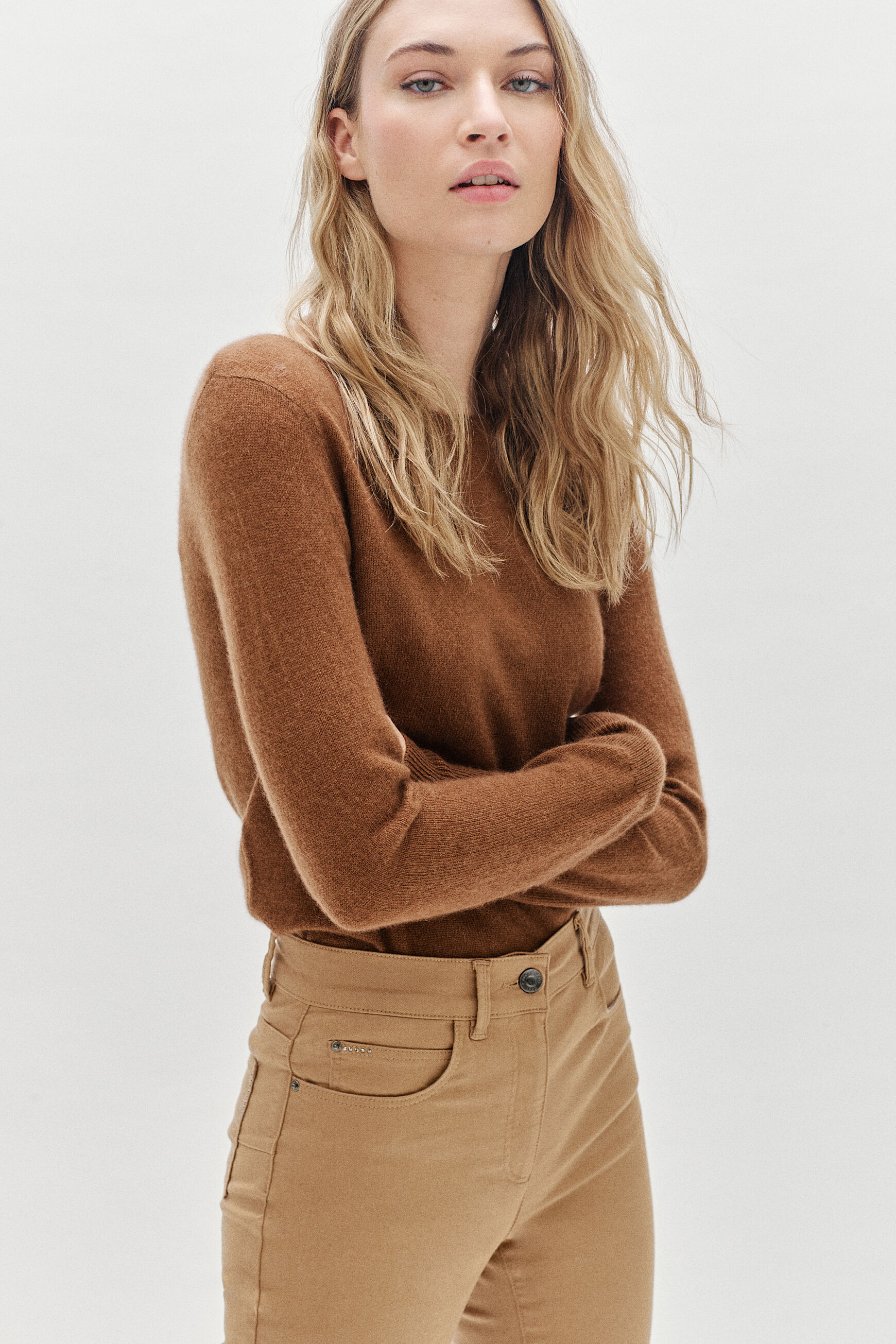 pull zofia 100% cachemire taupe femme