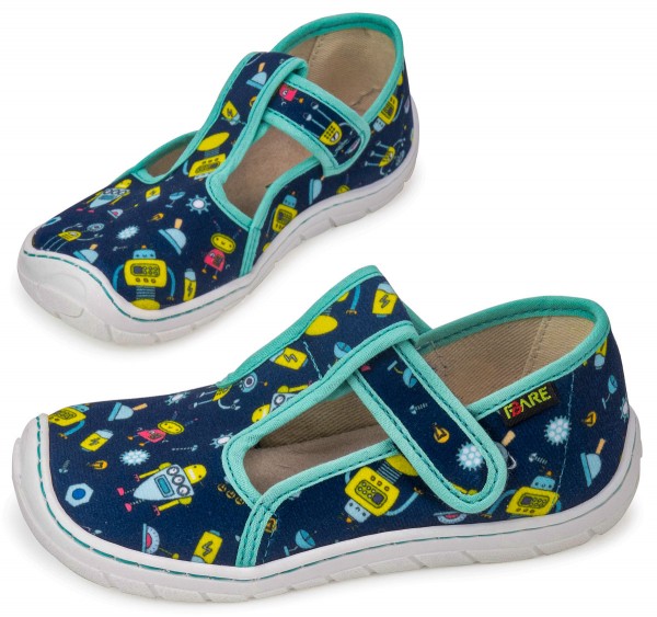 Fare Bare |vA ~ Slipper Klett ~ Roboter Blau