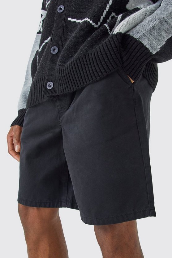 Lockere Shorts in Schwarz