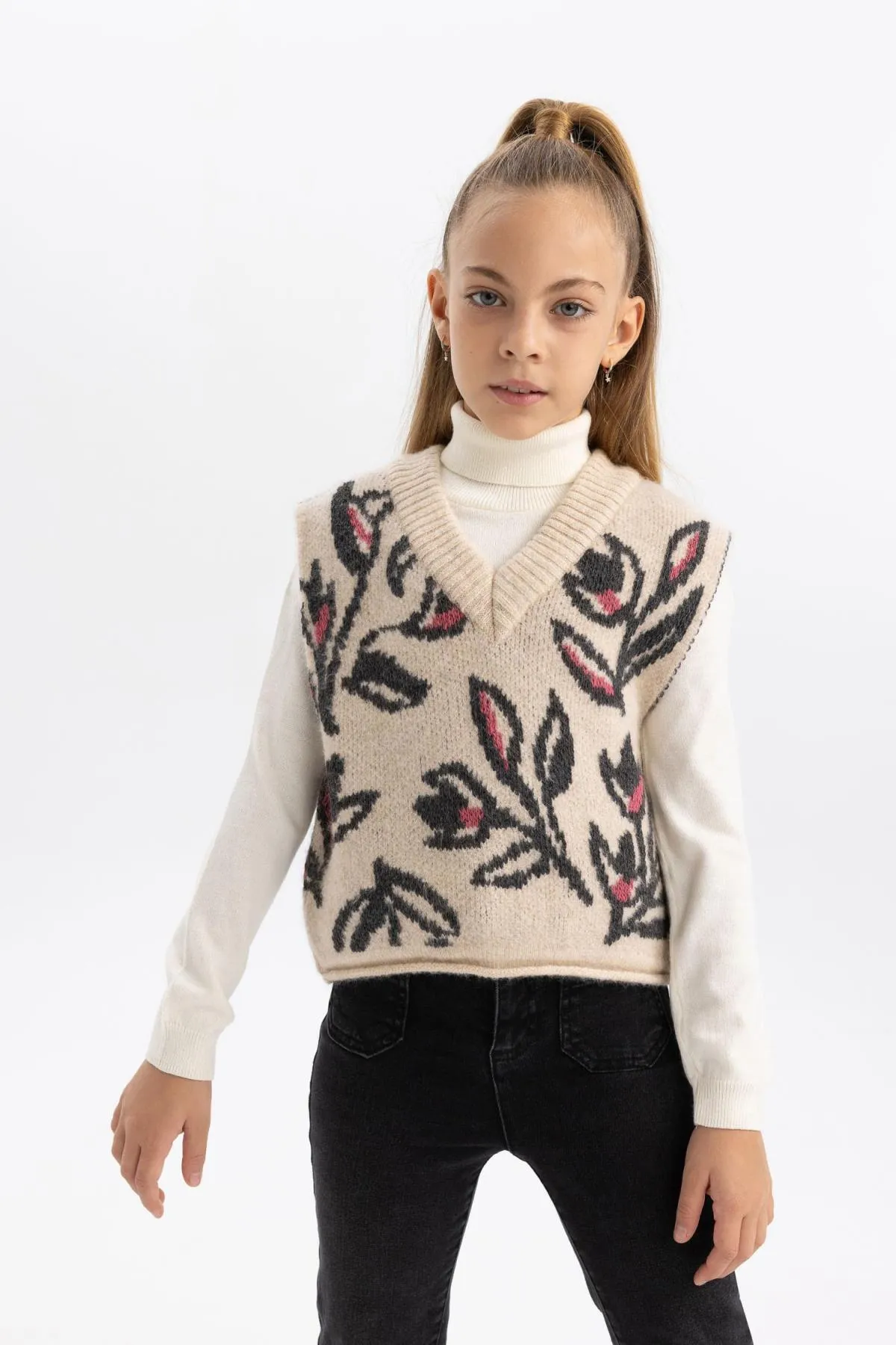 DeFacto  Gemusterter Mädchenpullover