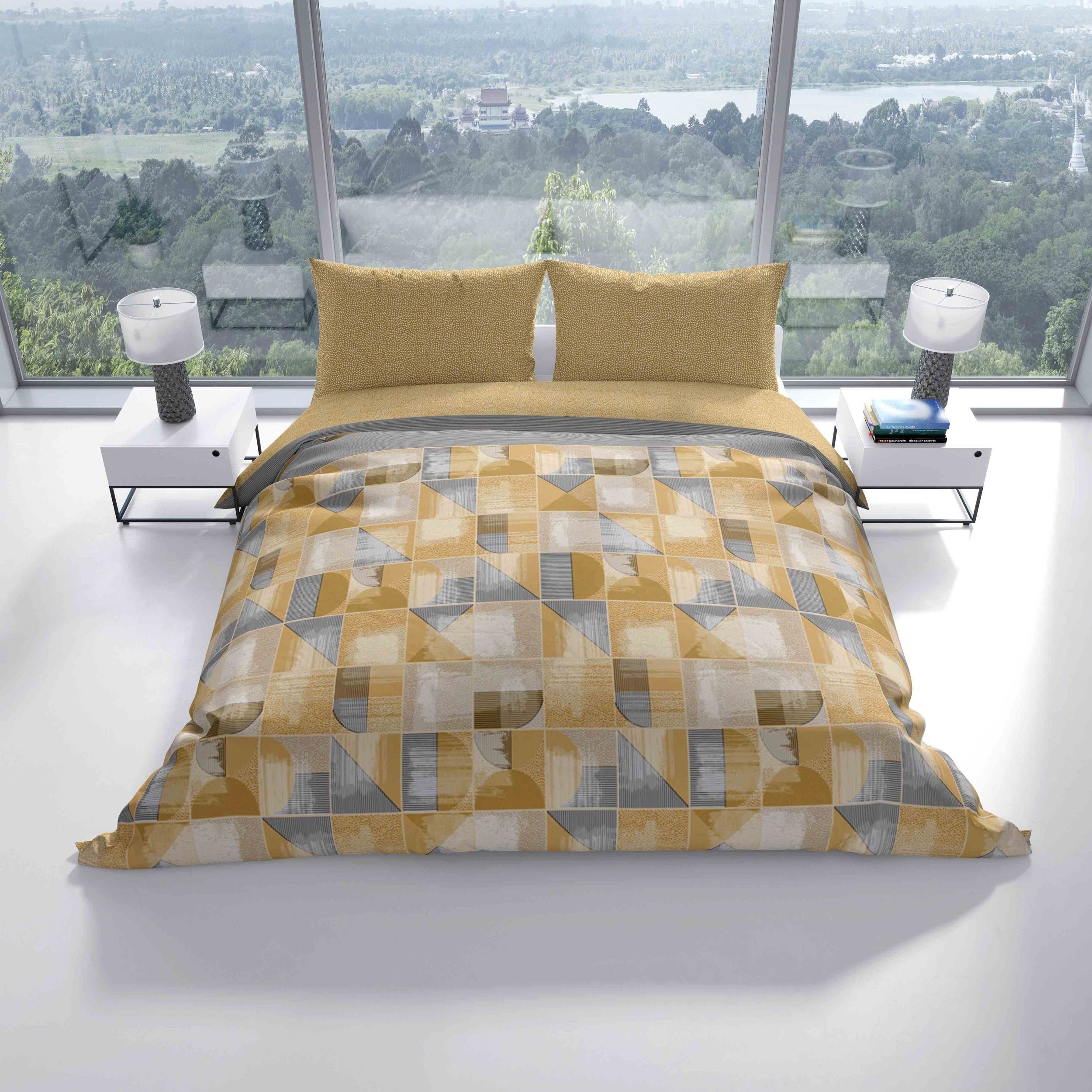 Bettwäsche Baumwolle 135x200, 155x200, 155x220, 200x200, 200x220 oder 240x220, Leonado Vicenti, Renforcé, 2 teilig, Wendebettwäsche gestreift mit Reißverschluss