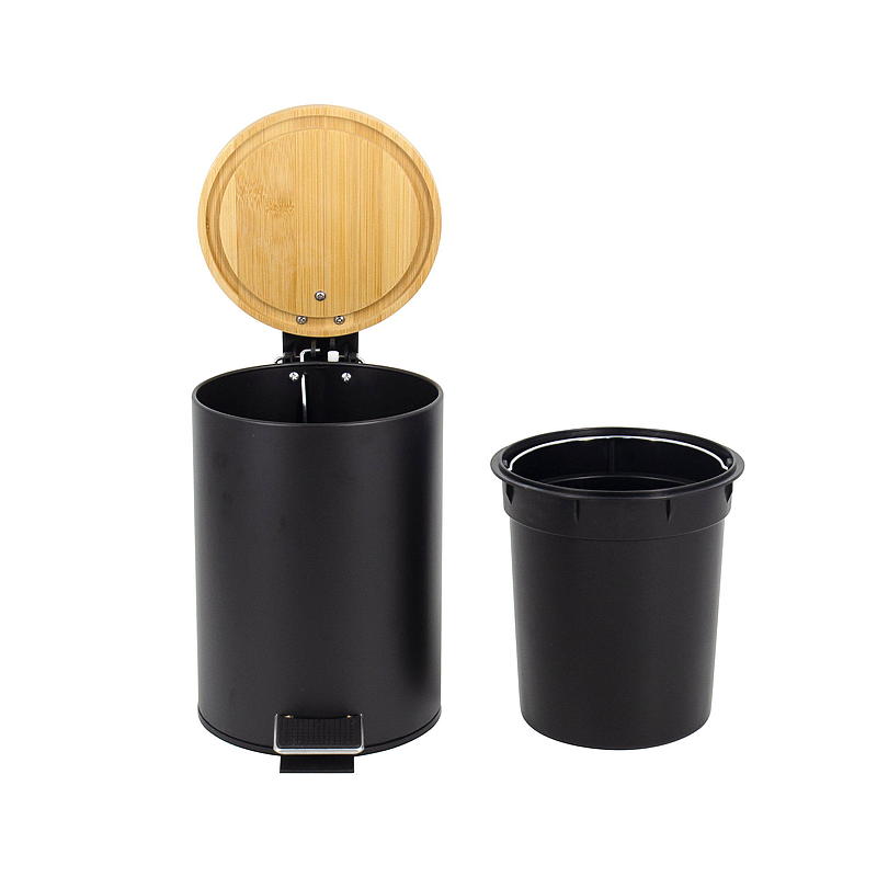 Home Pedalbøtte 3 l m/soft lukking, bambuslokk