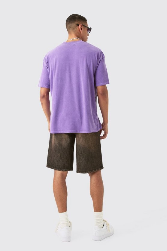 Oversize T-Shirt mit Los Angeles Print