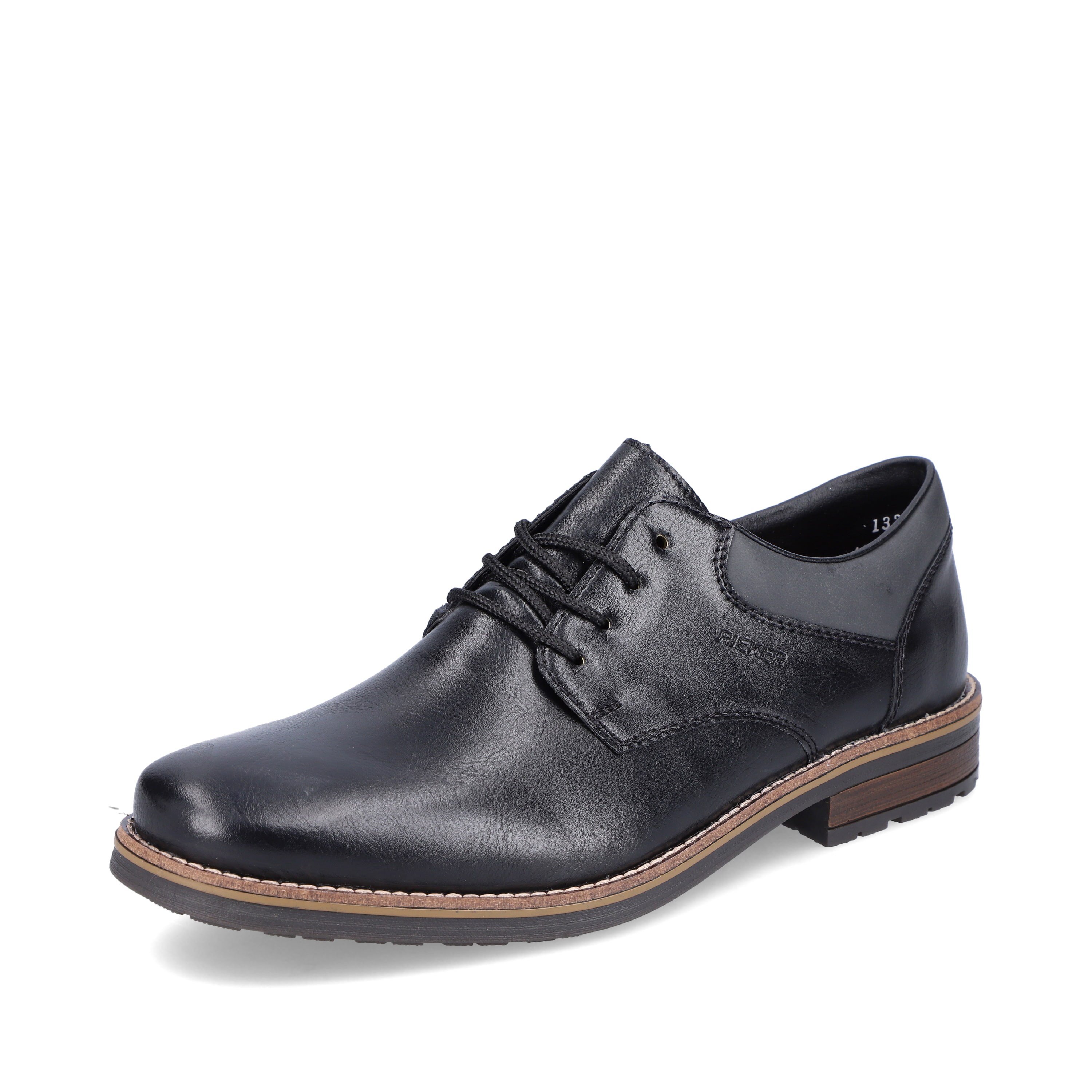 Rieker Herren Schnürschuhe glanzschwarz