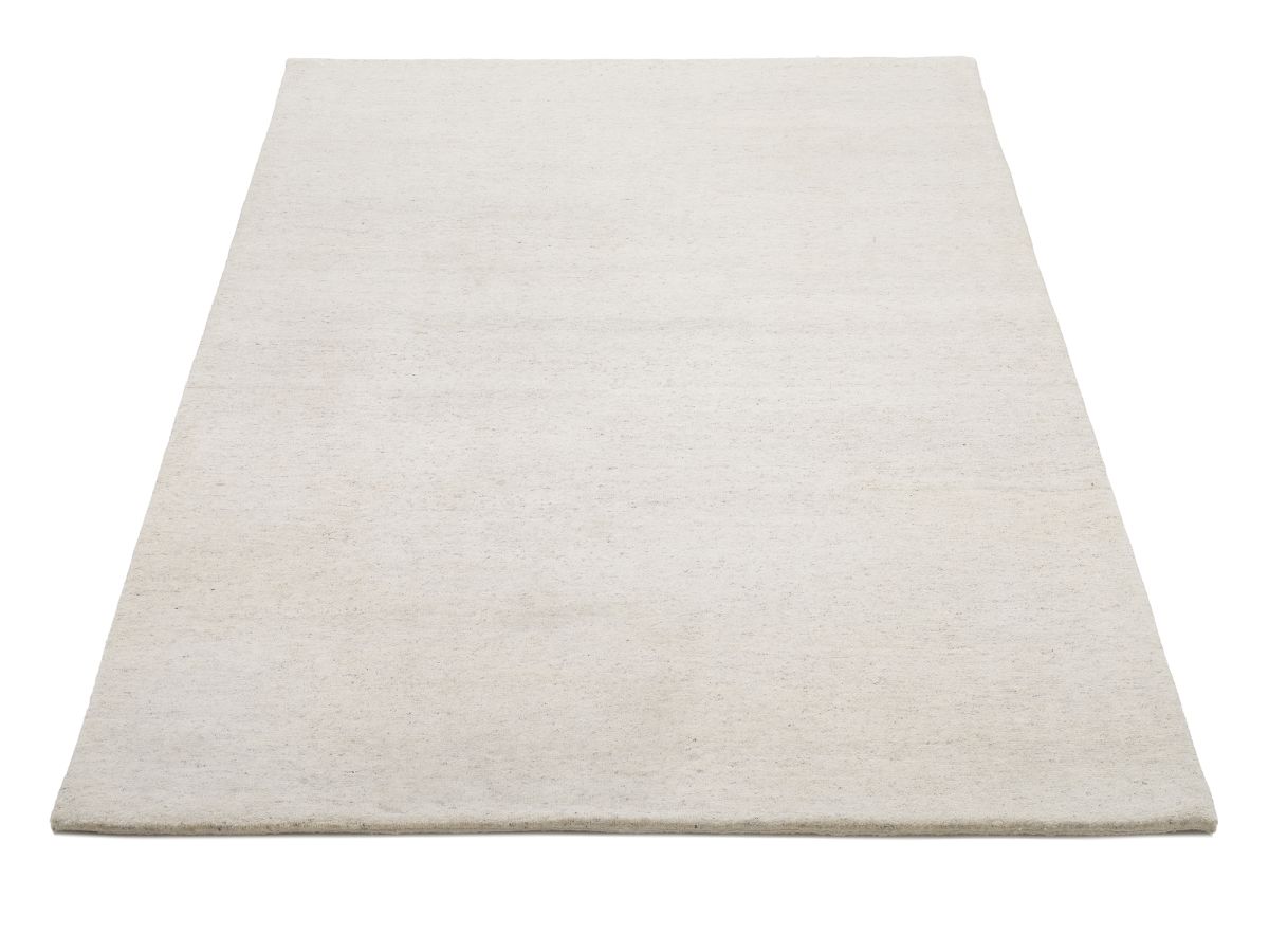 Teppich aus Indien Melek Hellgrau-Natur 60 x 90 cm