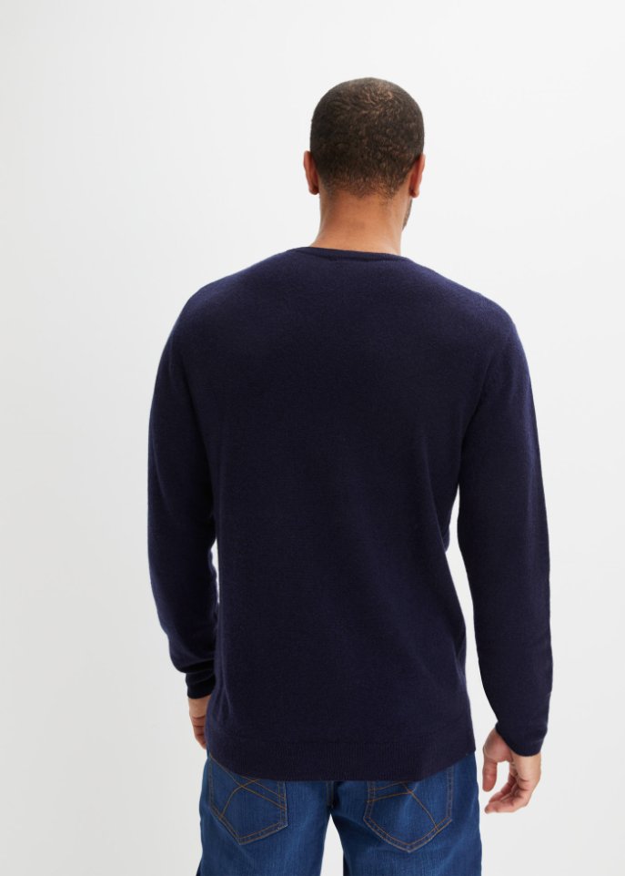 Premium Wollpullover mit Good Cashmere Standard®-Anteil, Rundhals