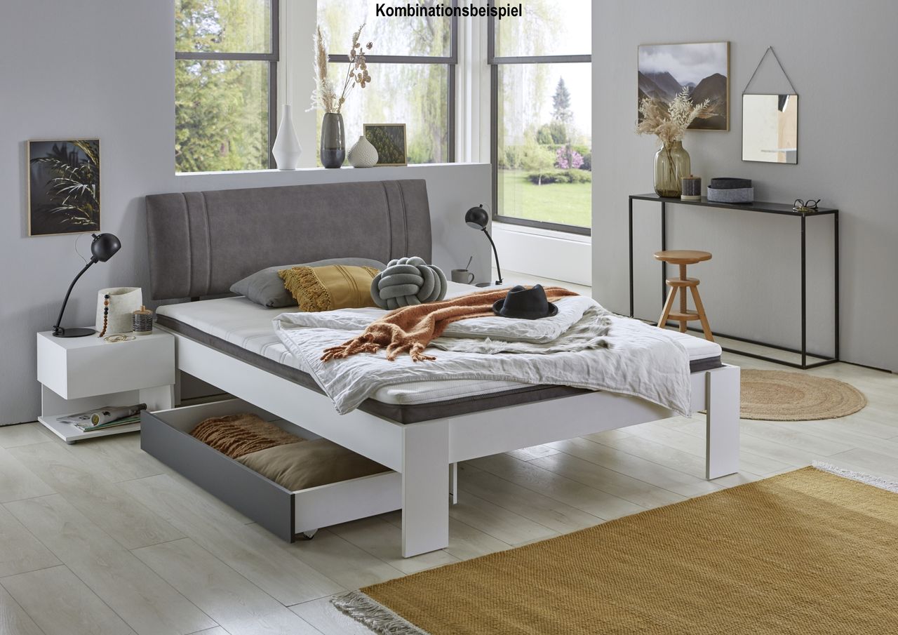 Relita Futonbett Lian, LF 140 x 200 cm, inkl. Polsterkopfteil Besa und Rolllattenrost