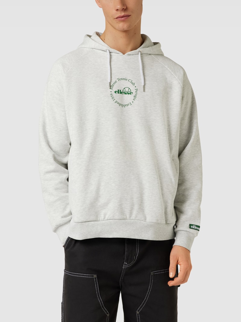 Hoodie mit Label-Print Modell 'GIARADINI OH HOODY' in hellgrau