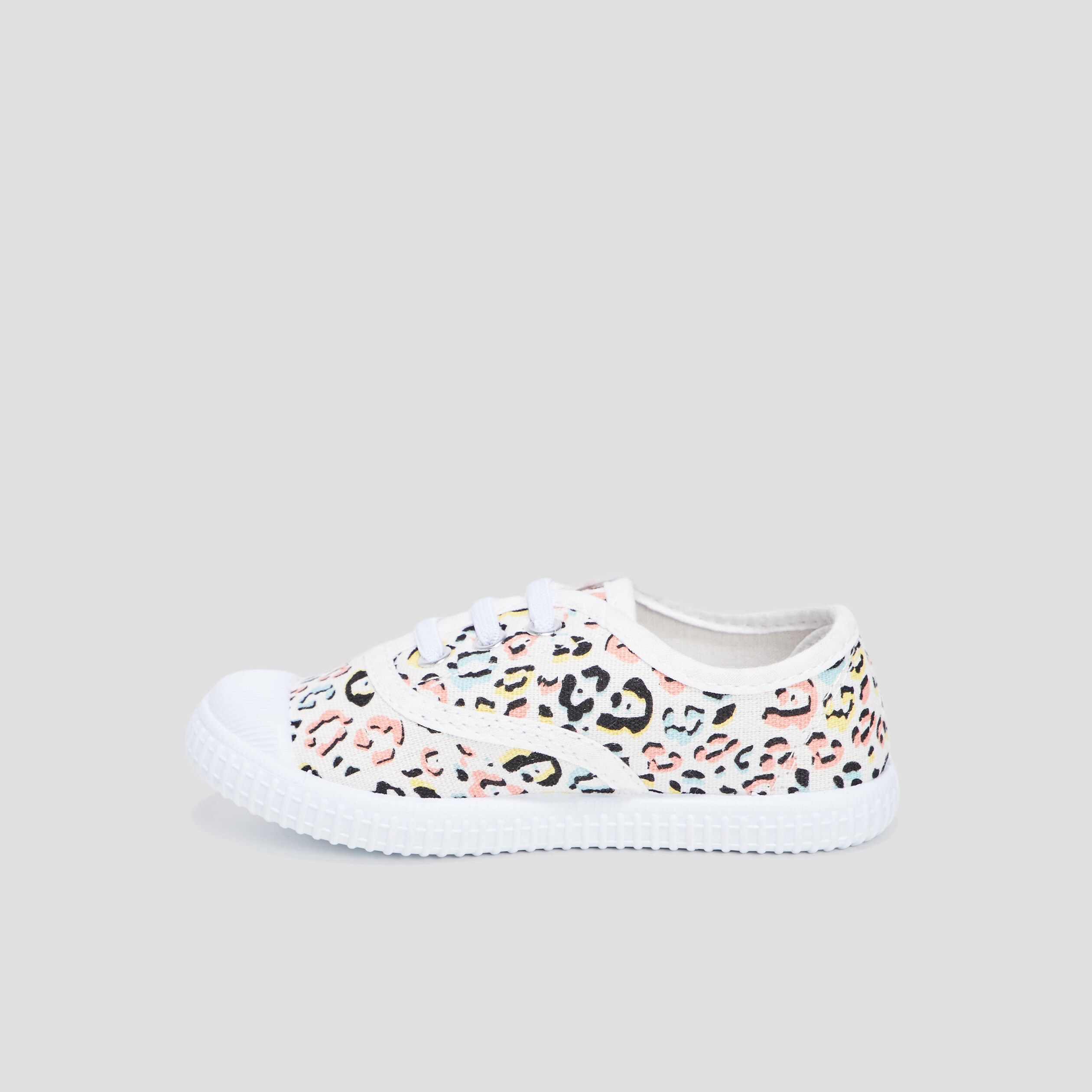 Tennis en toile à lacets multicolore fille | La Halle