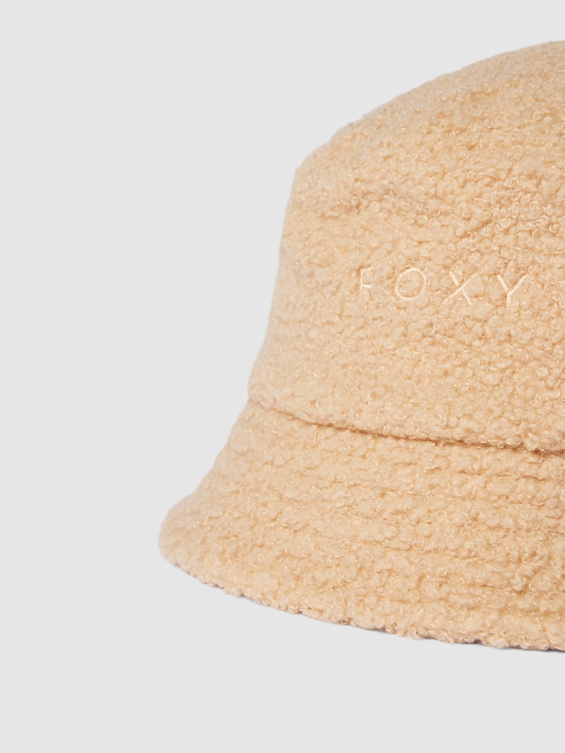 Bucket Hat aus Teddyfell in ecru