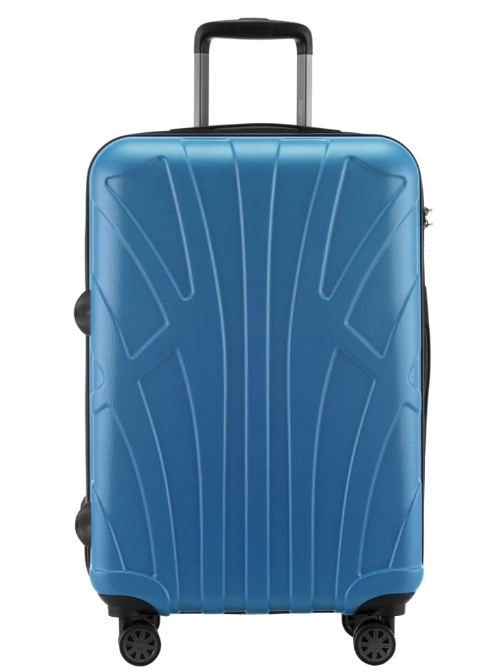 suitline mittelgroßer Hartschalen-Koffer Check-In Reisekoffer TSA 68L in Cyanblau günstig kaufen M