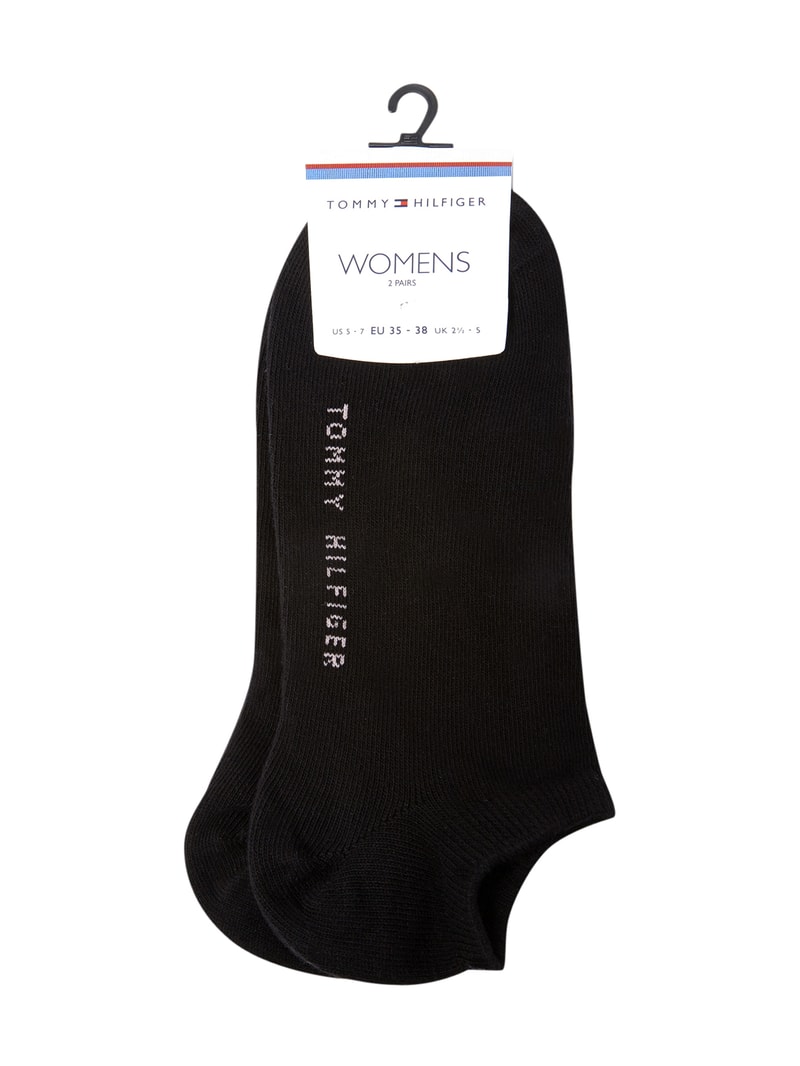Sneakersocken im 2er-Pack in schwarz