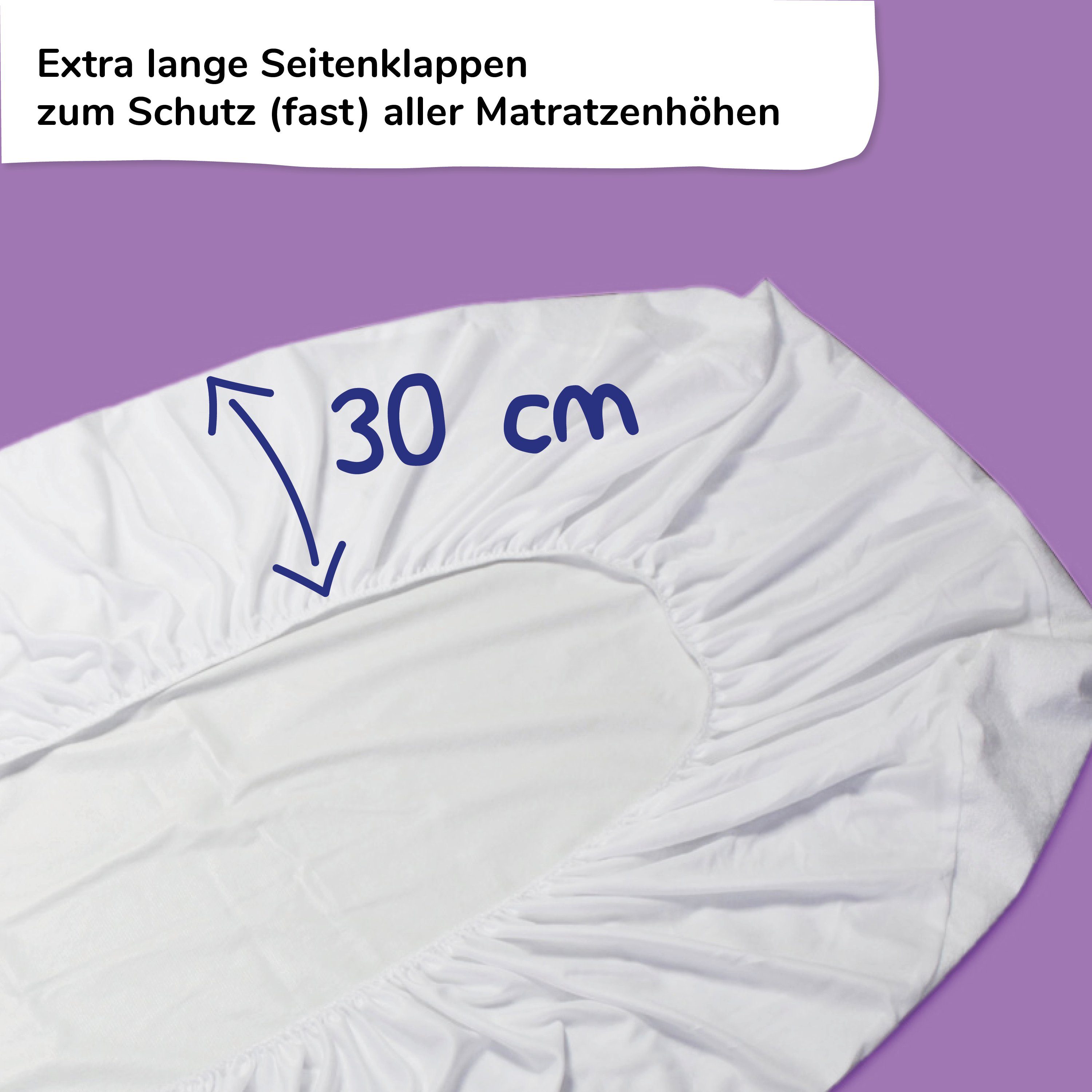 Matratzenschoner Matratzenschoner wasserdicht Pihu, wasserundurchlässig - mit dehnbaren extragroßen Seitenklappen