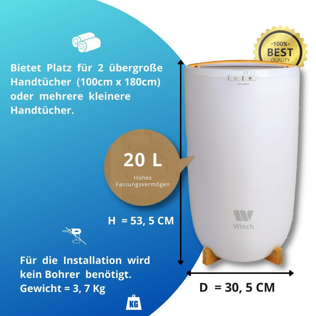 Winch Heizgerät Luxus & Wellness Handtuchwärmer, stylisches Design, Netzbetrieben