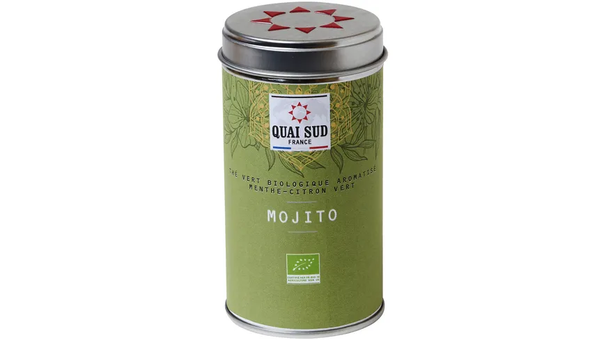 Quai Sud Bio schwarzer Tee mit Minze und Zitronenschale POP Dose 250 g