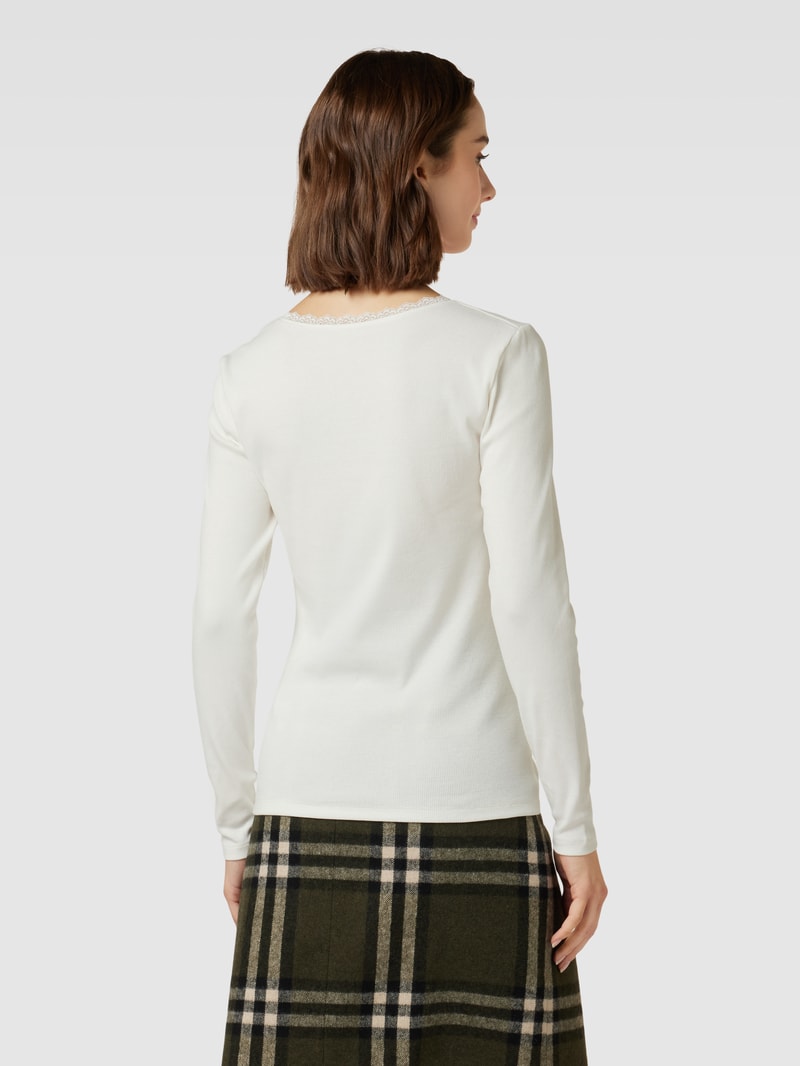 Longsleeve mit Rundhalsausschnitt in offwhite