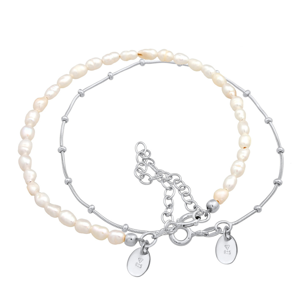 Elli PREMIUM Elli PREMIUM Bracelet Femmes boules de base set de 2 avec perles d'eau douce en a Bracelet