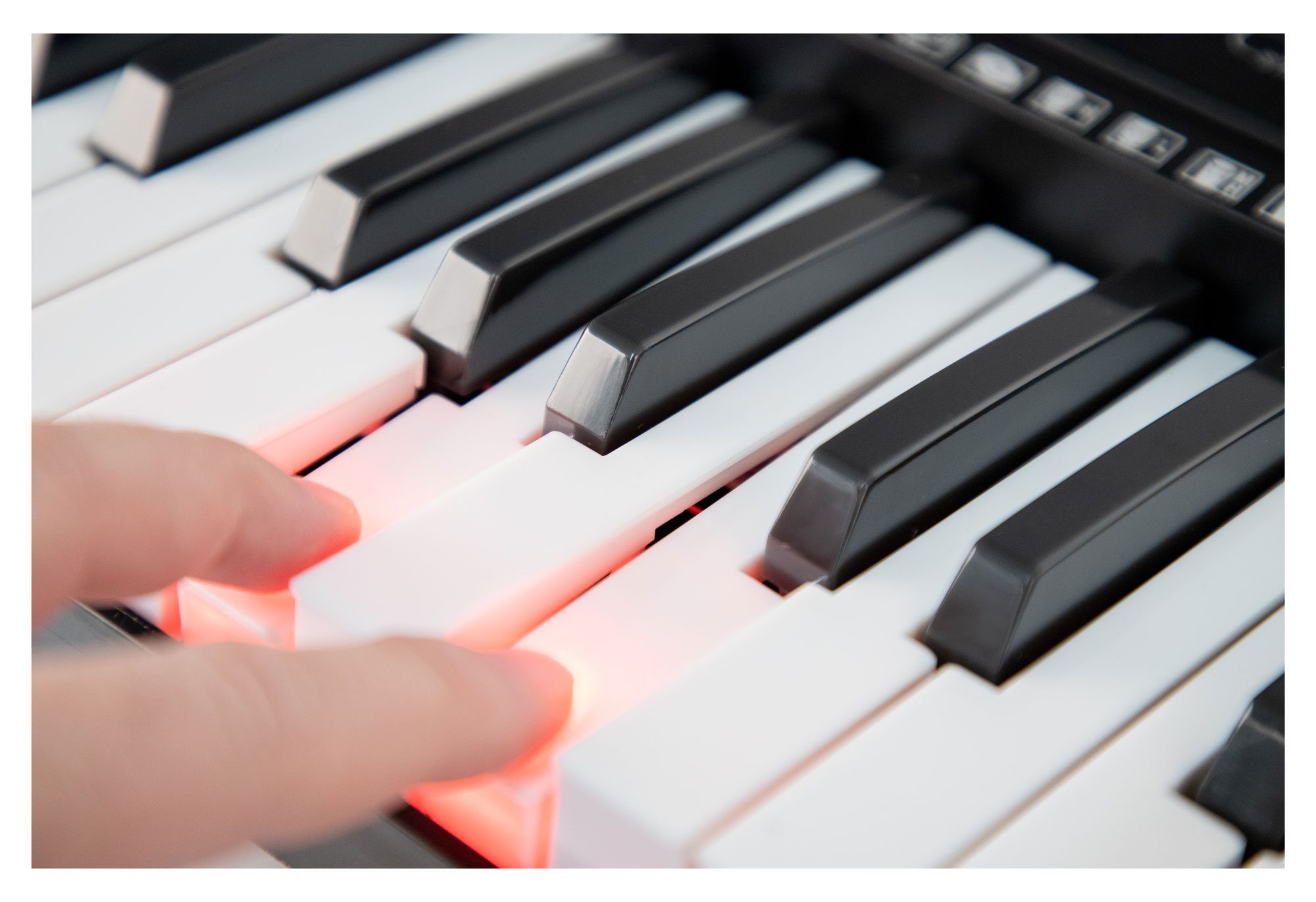 McGrey Home Keyboard LK-6120-MIC - Einsteiger-Keyboard mit 61 Leuchttasten, (2 tlg., Inkl. Mikrofon und Notenhalter), 255 Sounds und Rhythmen - 50 Demo Songs mit Lernfunktionen