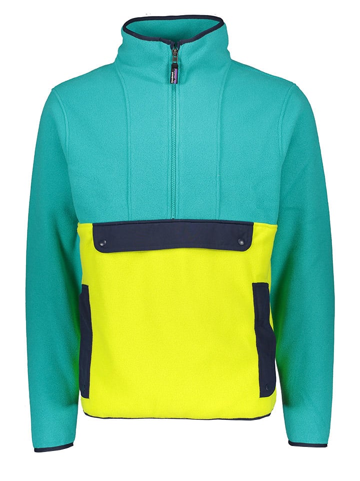 Patagonia Fleecepullover in Grün/ Gelb günstig kaufen