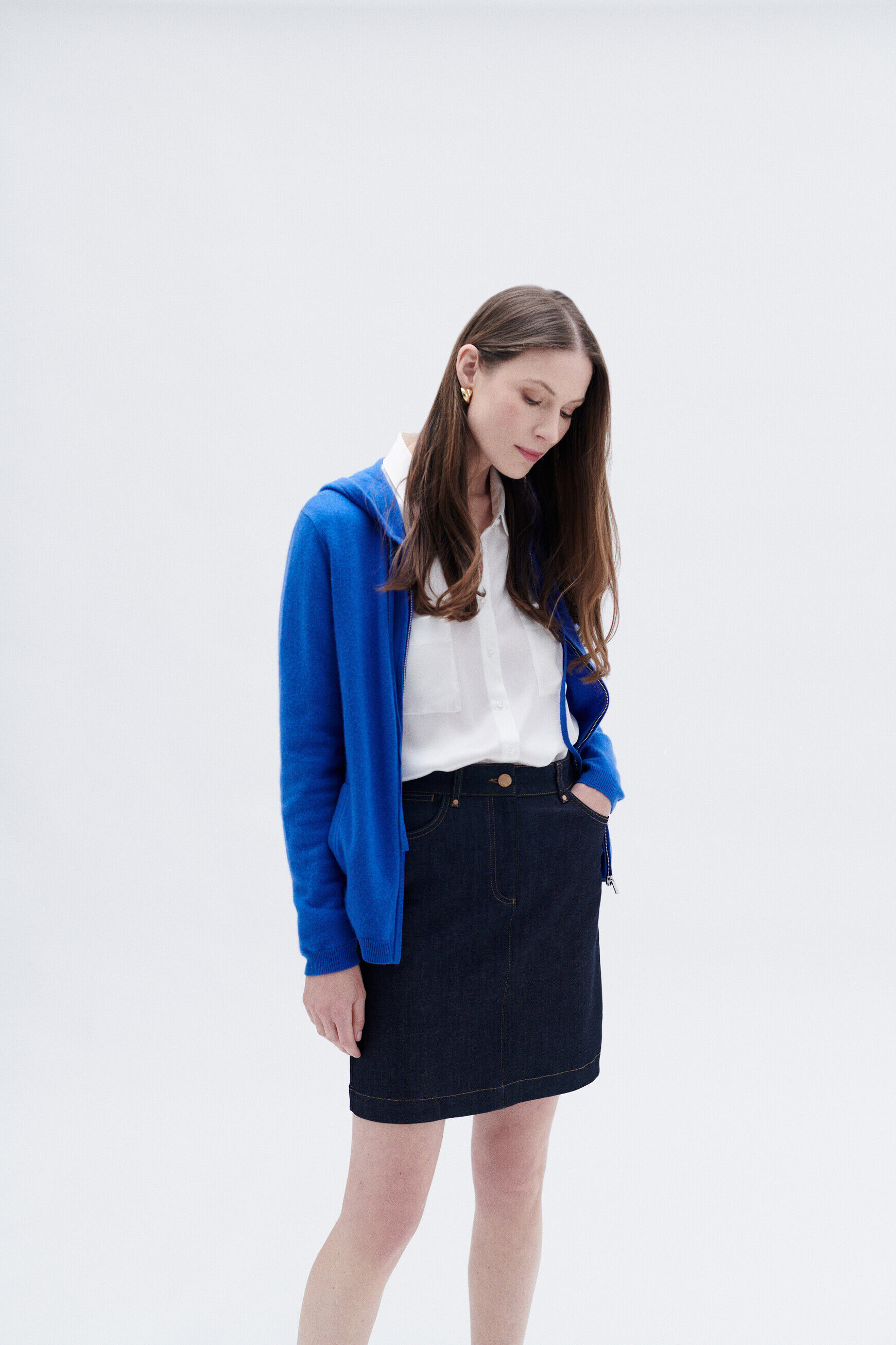 gilet basila bleu electrique femme
