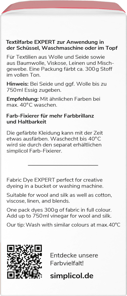 Textilfarbe Mohn-Rot, 150 g