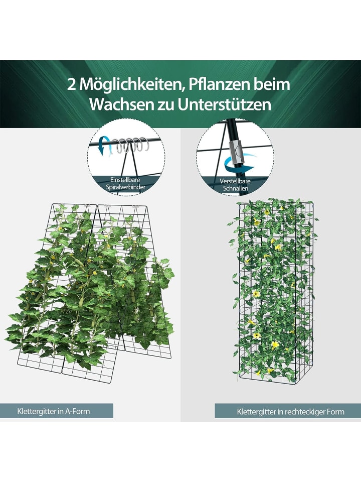 COSTWAY 8tlg. Rankgitter in Grün günstig kaufen 128 cm