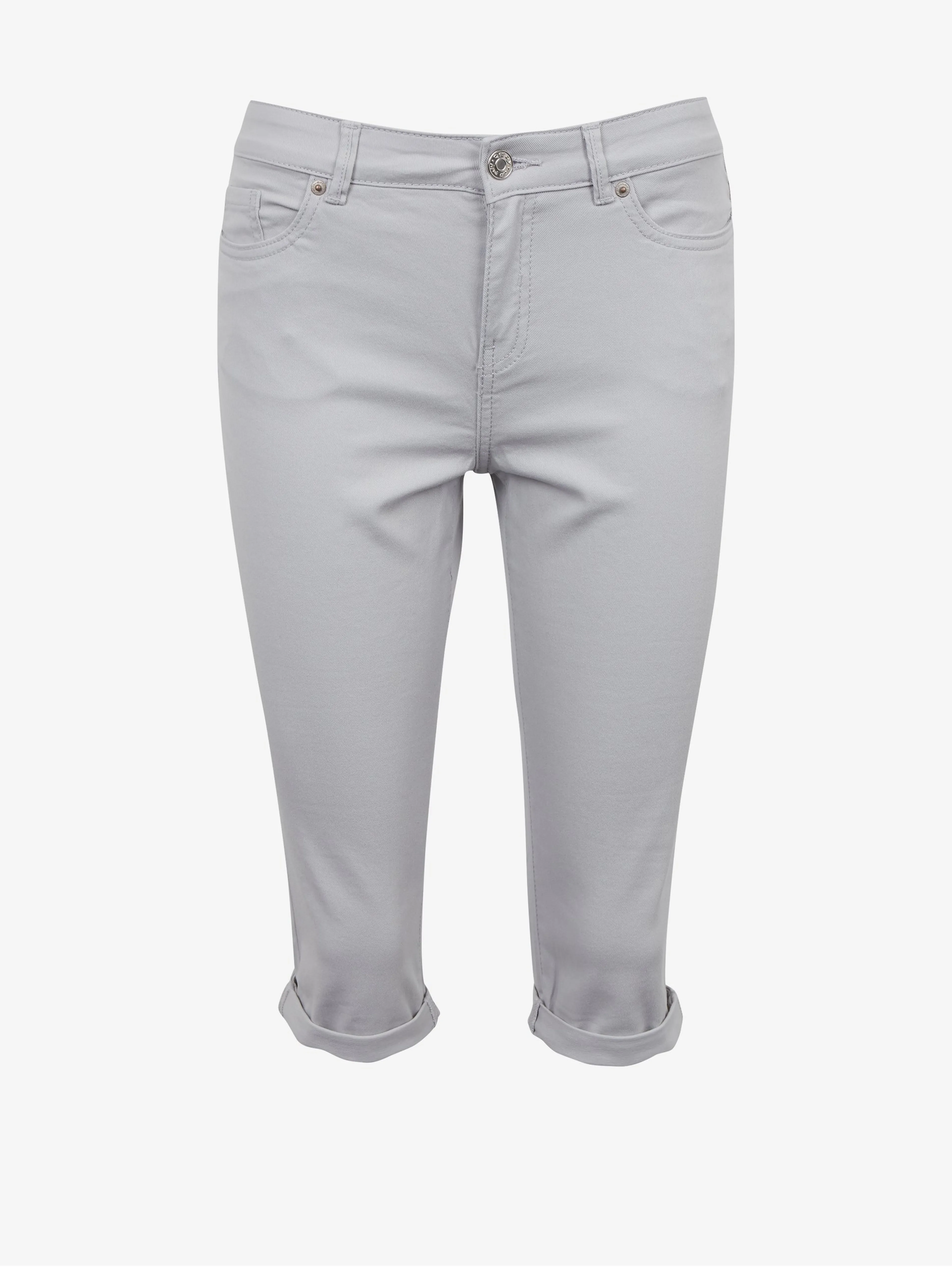 Hellgraue Damen-Cropped-Jeans ORSAY