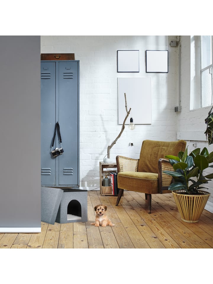 relaxdays Katzenhöhle in Hellgrau - (B)37 x (H)38,5 x (T)37 cm günstig kaufen onesize