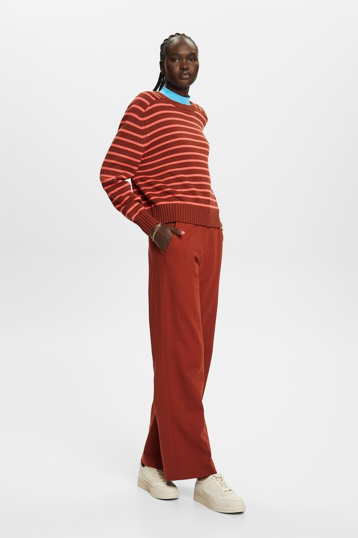 Gestreifter Pullover, 100 % Baumwolle