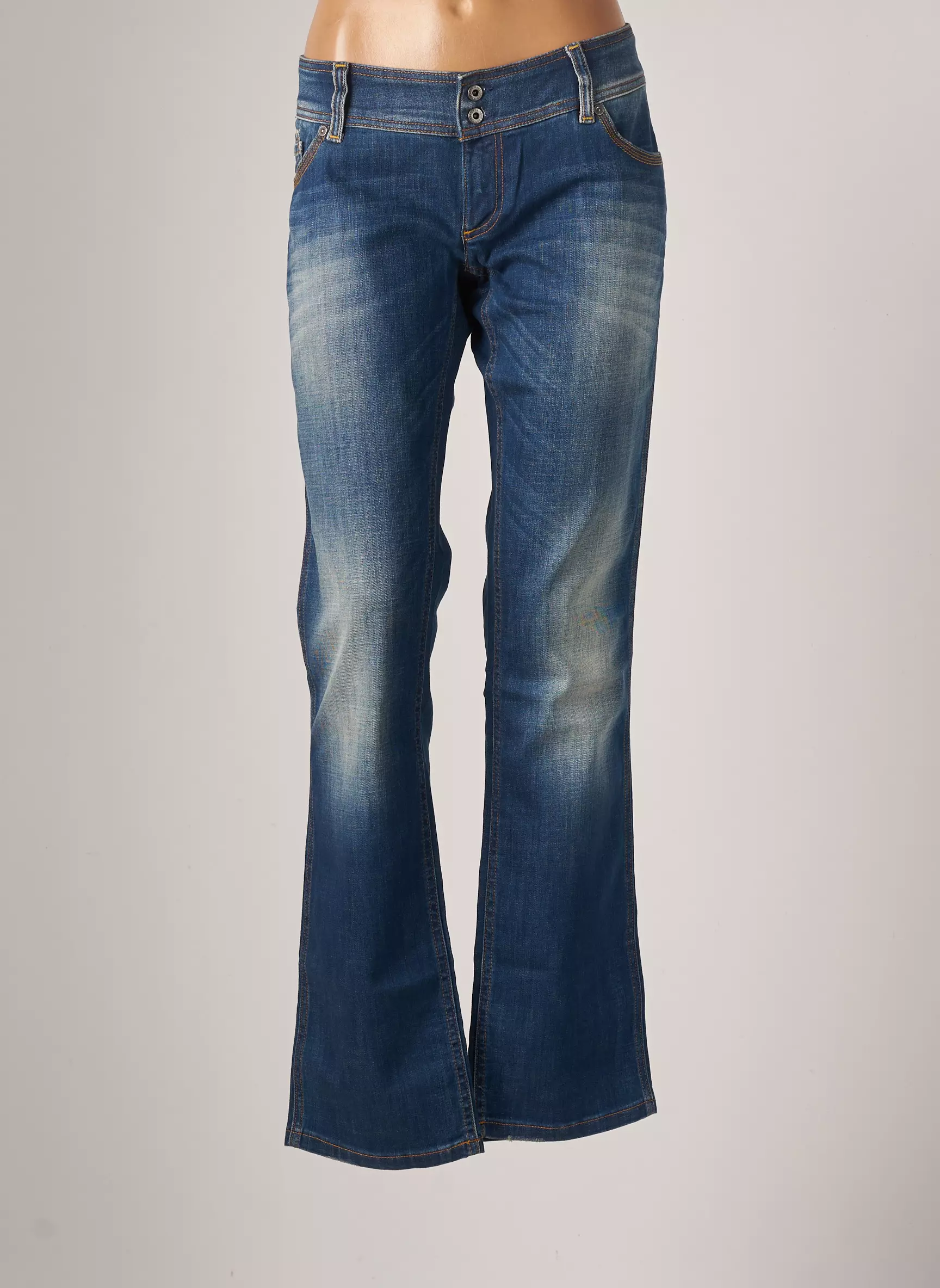 Freesoul Jeans Bootcut Femme couleur bleu