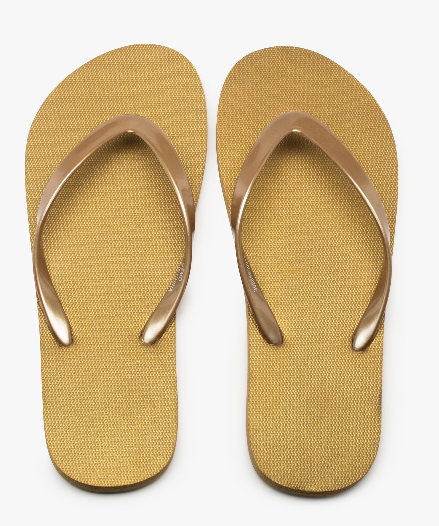 Tongs femme unies à fine bride entre-doigts blanc | GEMO