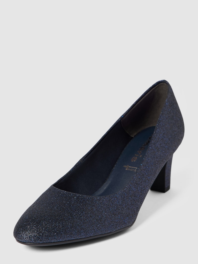 Pumps in Glitzer-Optik in marineblau