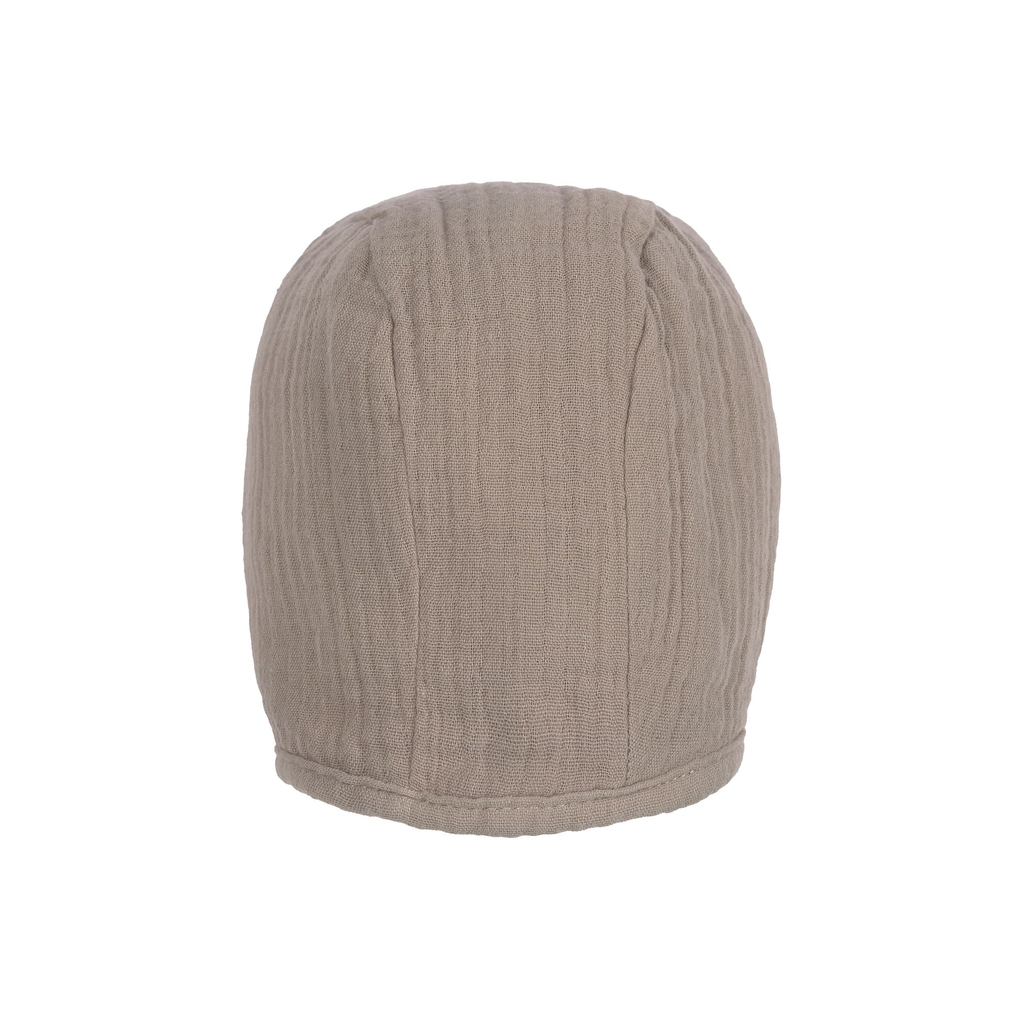 Erstlingsmütze - Bio Baumwolle, Taupe, Grau