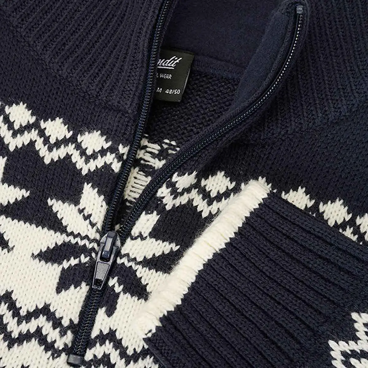 Norweger Pullover Troyer navy