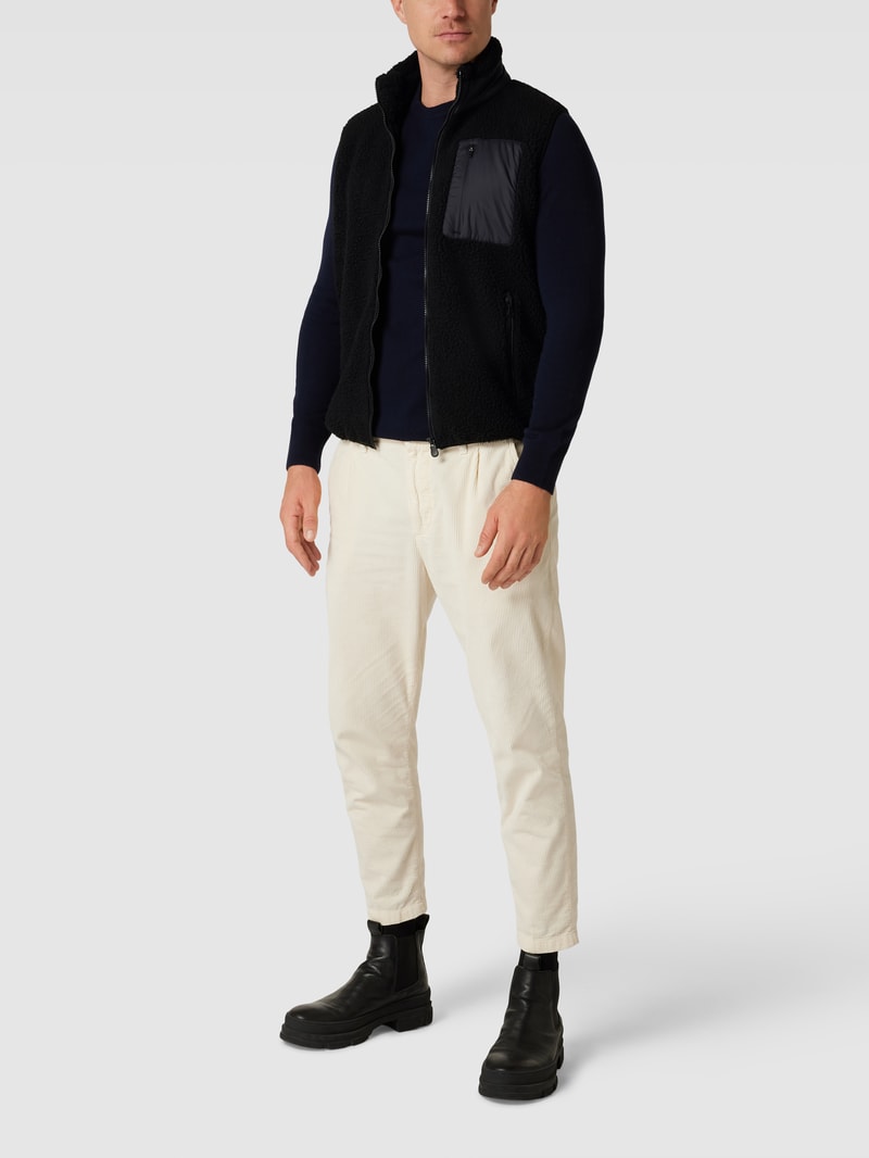 Weste mit Label-Patch Modell 'ISMAEL' in schwarz