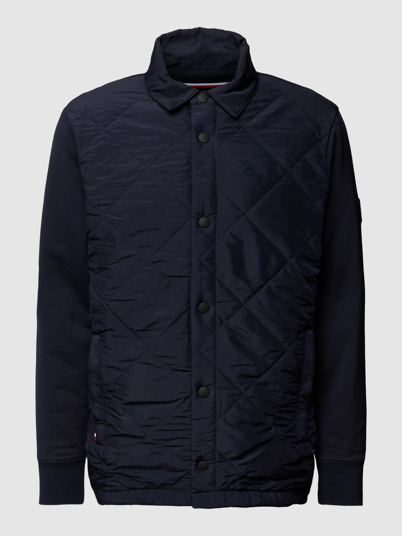 Jacke mit Umlegekragen Modell 'MEDIA' in marineblau