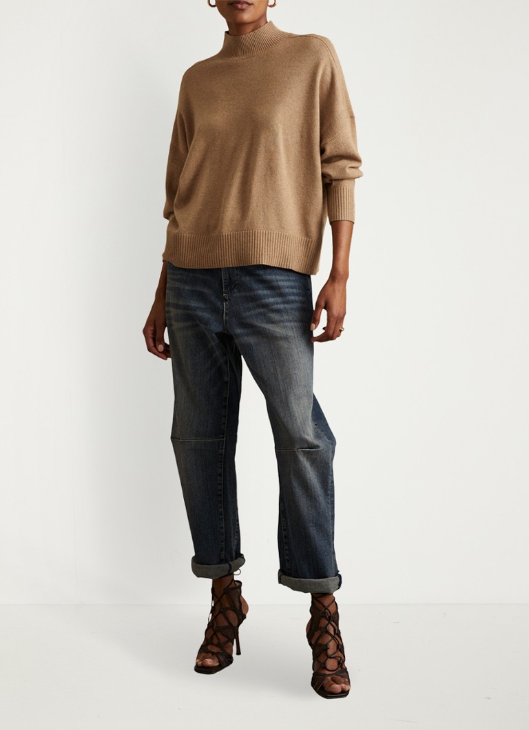 Gola alta Reiss Alicia em malha fina com mistura de cashmere