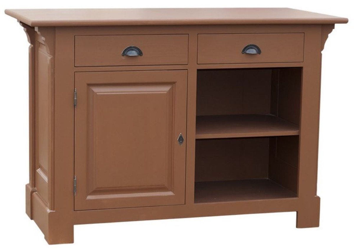 Casa Padrino Barschrank Landhausstil Theke Braun 140 x 68 x H. 95 cm - Landhausstil Möbel