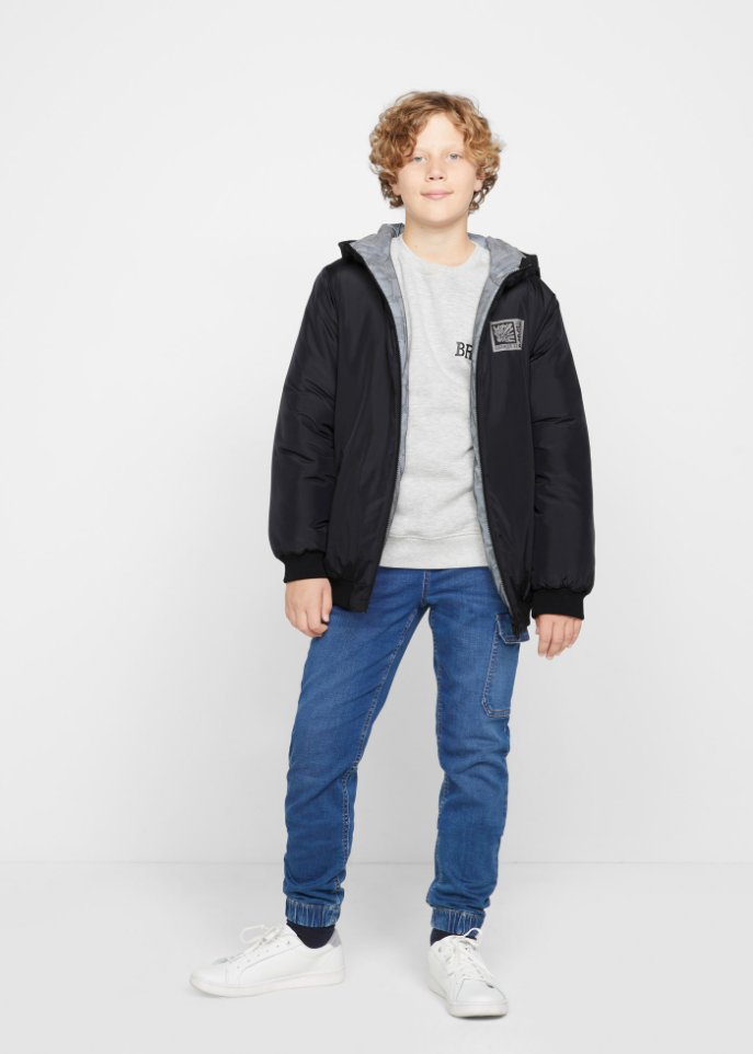 Jungen reflektierende Camouflage Wendejacke