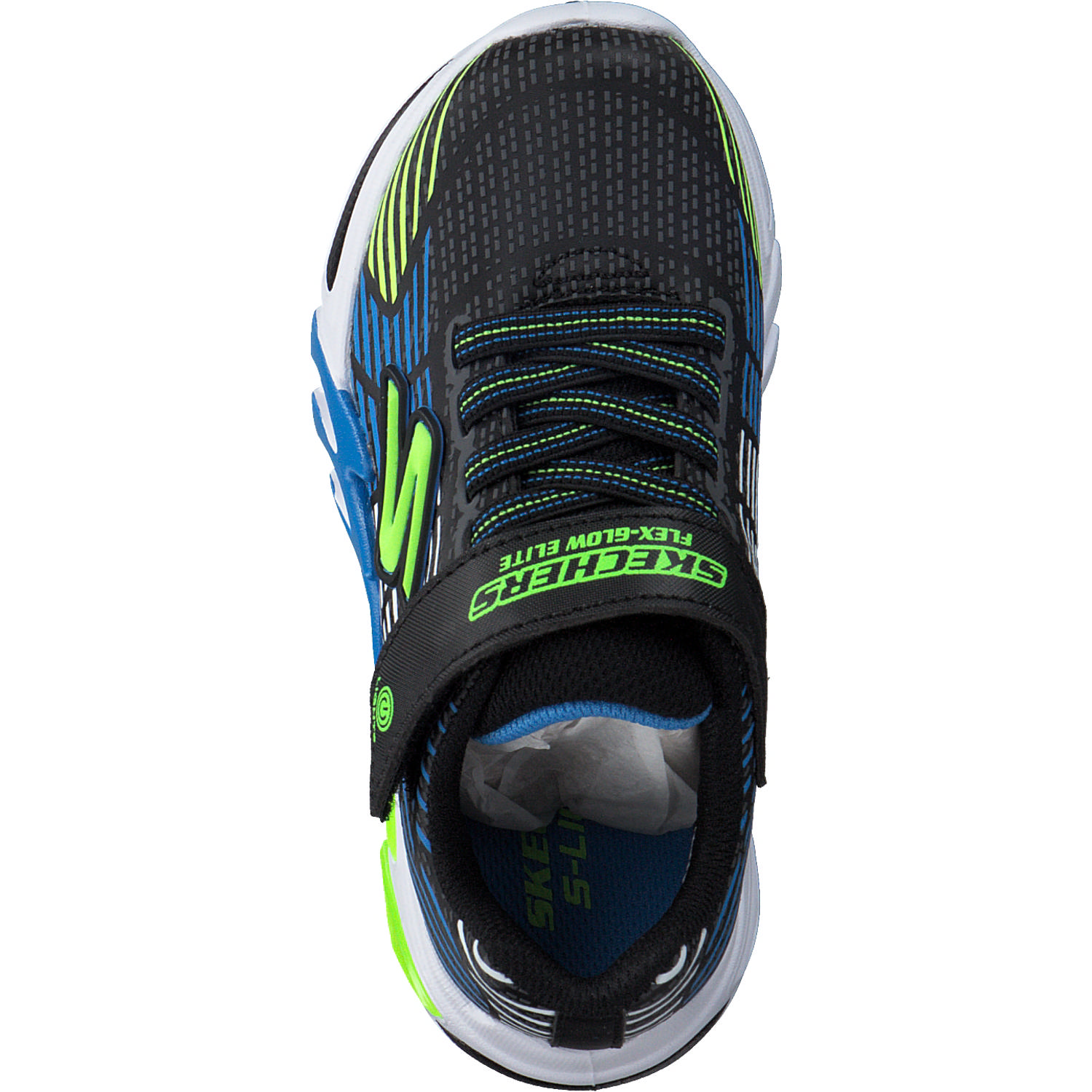 Skechers 400135L, Sneakers Low, Kinder, Schwarz/Blau/Grün