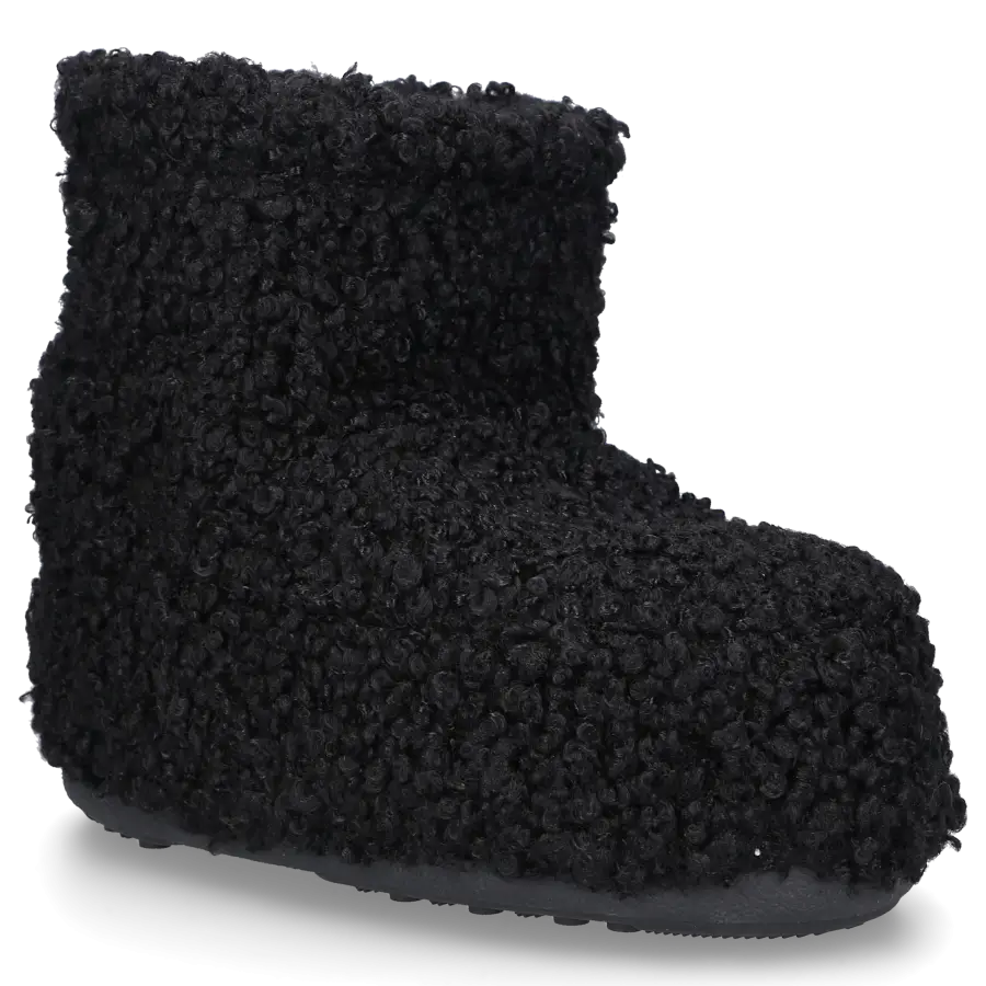 MOON BOOT - Snowboots ICON LOW Kunstfell - schwarz